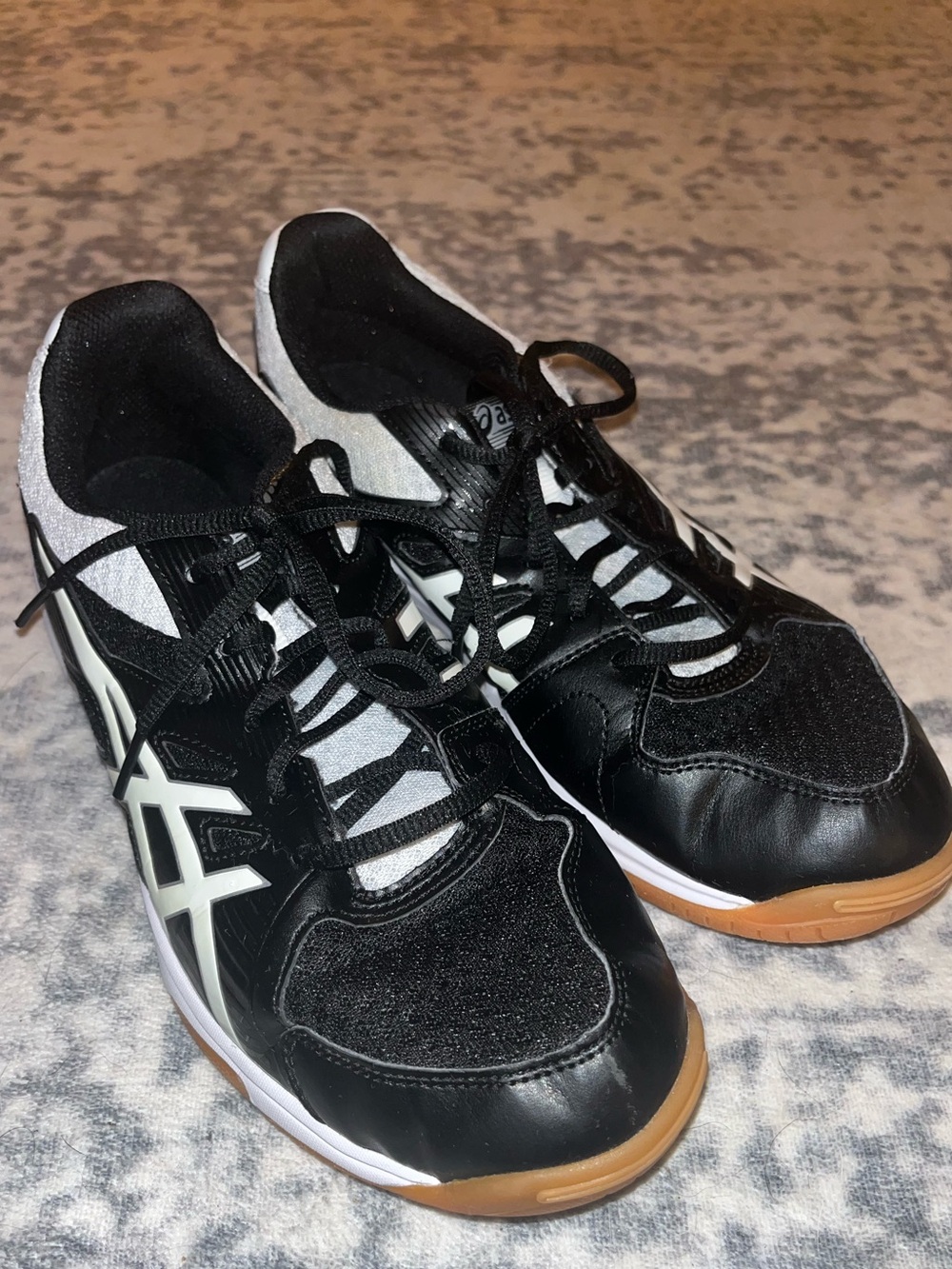 ASICS Upcourt 3 Black White Women’s Volleyball Shoes Size 10 EUC